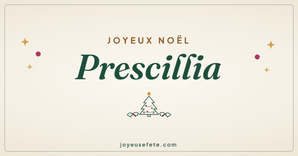 Image « Joyeux Noël Prescillia » au format large