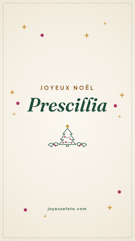 Image « Joyeux Noël Prescillia » au format story