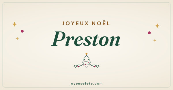 Image « Joyeux Noël Preston » au format large