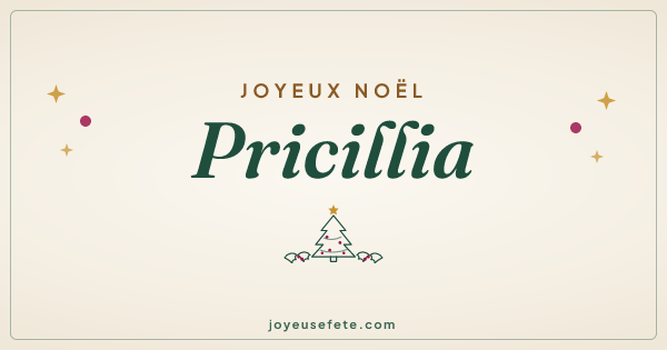 Image « Joyeux Noël Pricillia » au format large