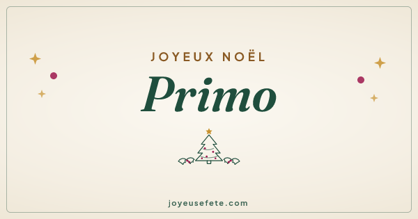 Image « Joyeux Noël Primo » au format large