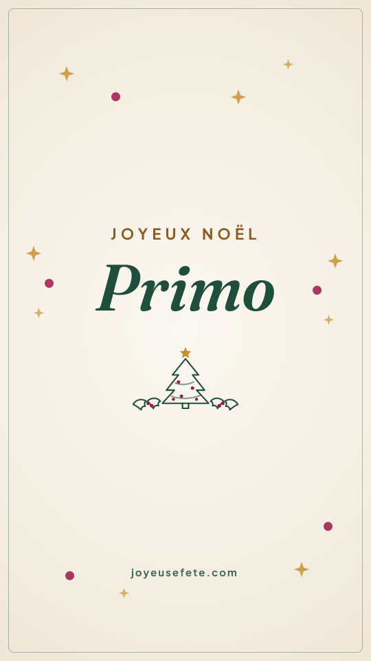 Image « Joyeux Noël Primo » au format story