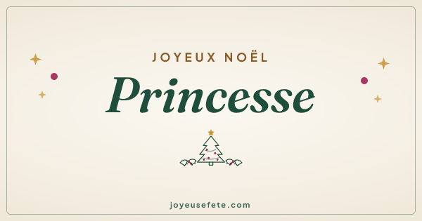 Image « Joyeux Noël Princesse » au format large