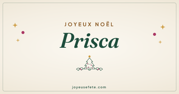 Image « Joyeux Noël Prisca » au format large