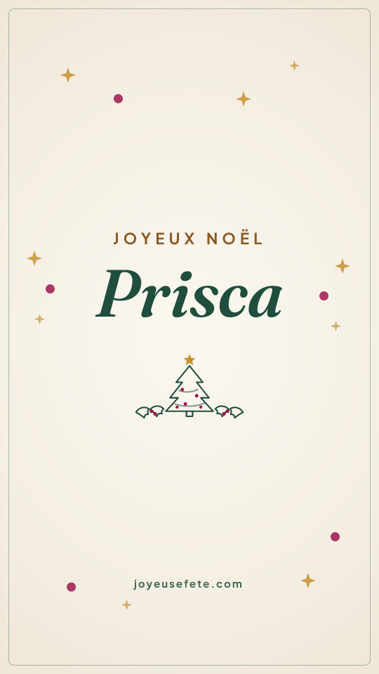 Image « Joyeux Noël Prisca » au format story