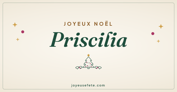 Image « Joyeux Noël Priscilia » au format large
