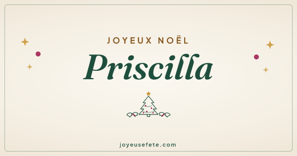 Image « Joyeux Noël Priscilla » au format large