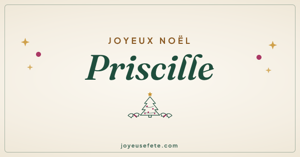 Image « Joyeux Noël Priscille » au format large