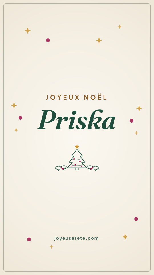 Image « Joyeux Noël Priska » au format story