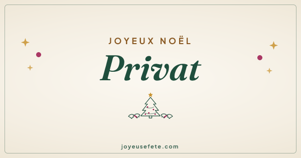 Image « Joyeux Noël Privat » au format large