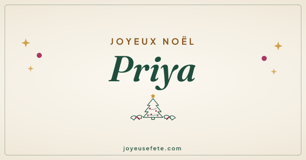 Image « Joyeux Noël Priya » au format large