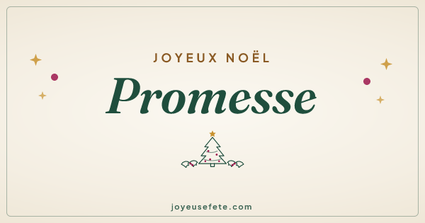 Image « Joyeux Noël Promesse » au format large