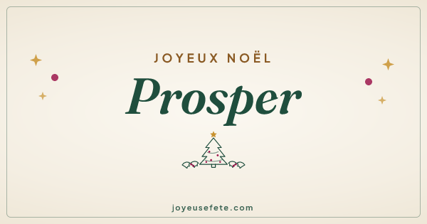 Image « Joyeux Noël Prosper » au format large