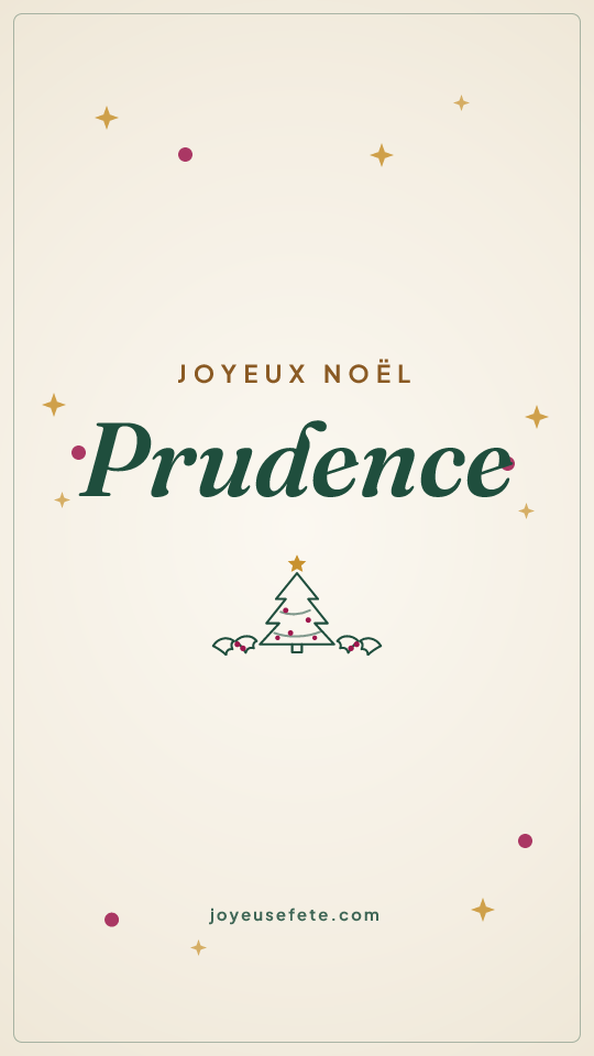 Image « Joyeux Noël Prudence » au format story