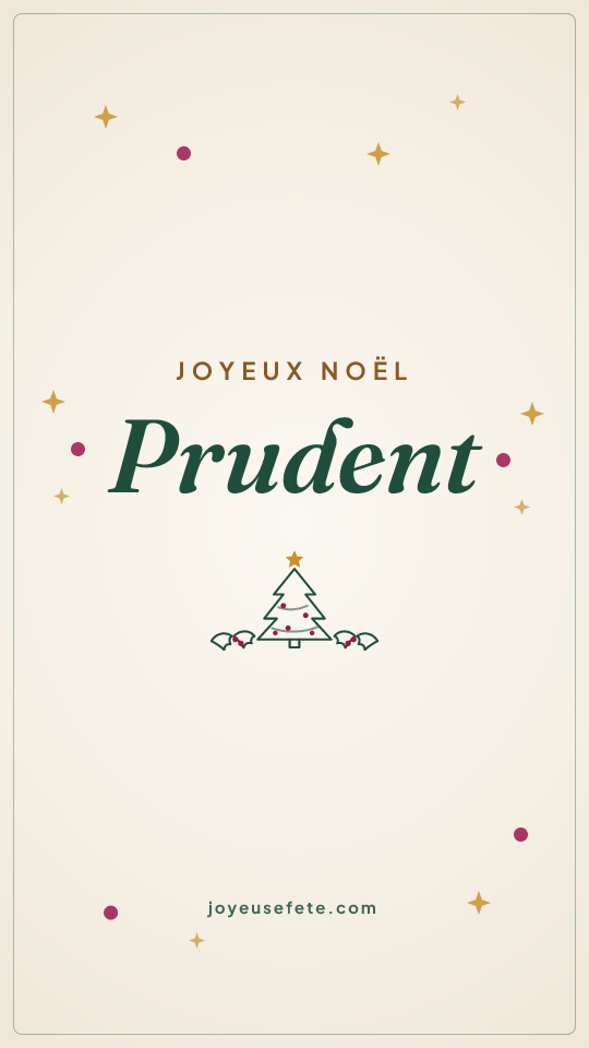 Image « Joyeux Noël Prudent » au format story