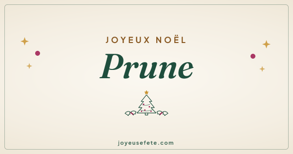Image « Joyeux Noël Prune » au format large
