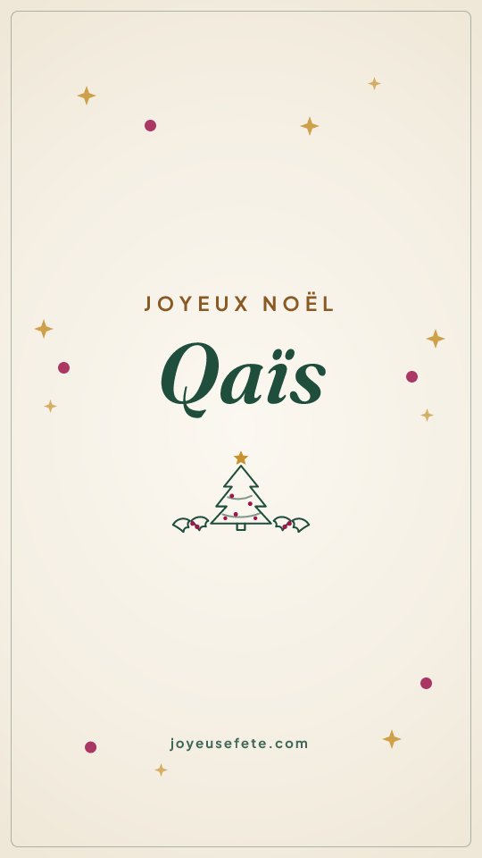 Image « Joyeux Noël Qaïs » au format story