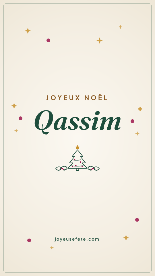 Image « Joyeux Noël Qassim » au format story