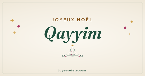 Image « Joyeux Noël Qayyim » au format large