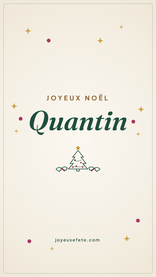 Image « Joyeux Noël Quantin » au format story