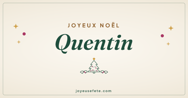 Image « Joyeux Noël Quentin » au format large