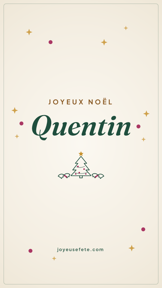 Image « Joyeux Noël Quentin » au format story