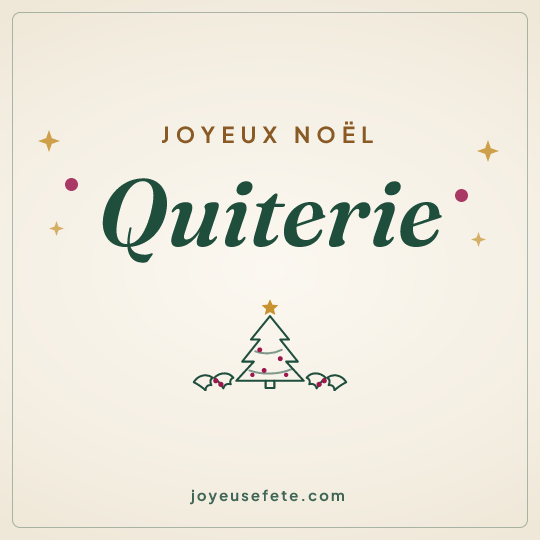 Image carrée « Joyeux Noël Quiterie » pour WhatsApp