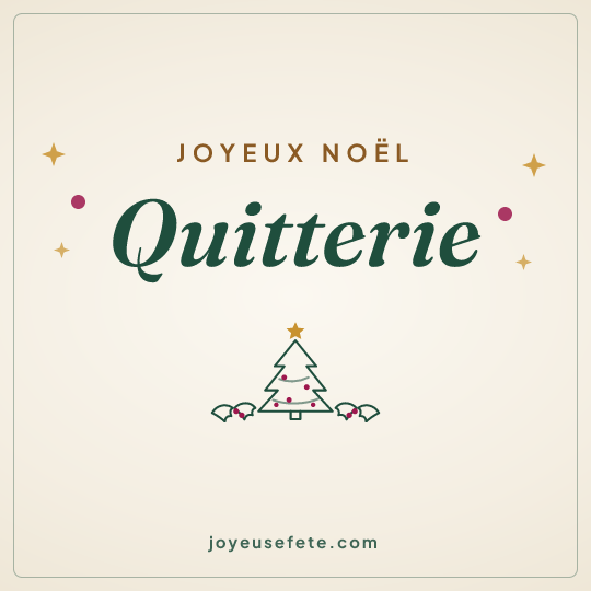 Image carrée « Joyeux Noël Quitterie » pour WhatsApp