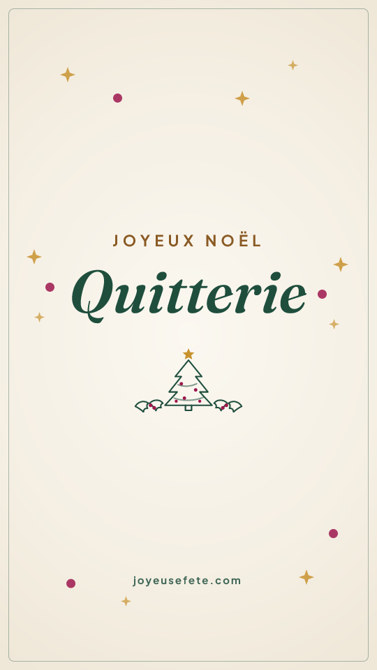 Image « Joyeux Noël Quitterie » au format story