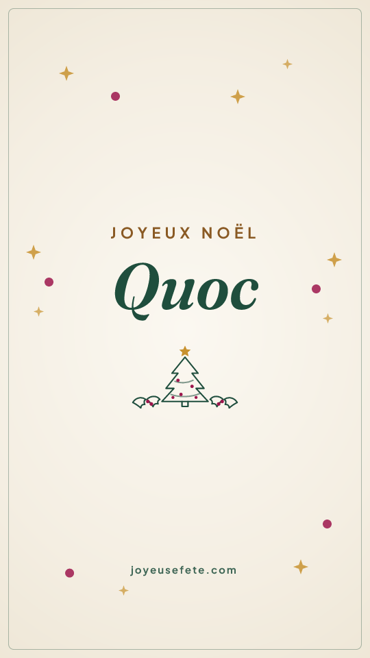 Image « Joyeux Noël Quoc » au format story