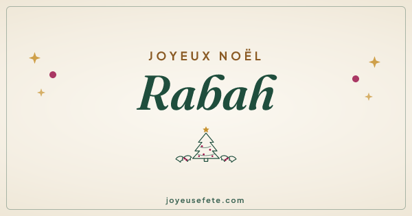 Image « Joyeux Noël Rabah » au format large