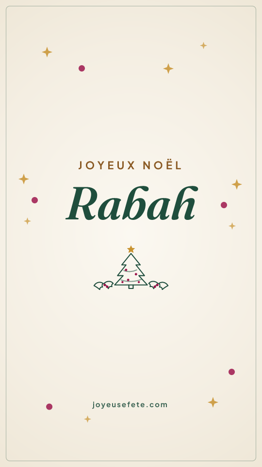 Image « Joyeux Noël Rabah » au format story