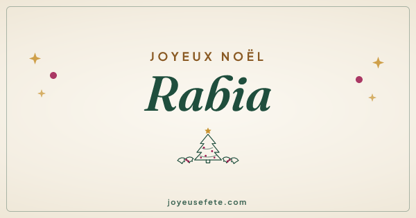 Image « Joyeux Noël Rabia » au format large