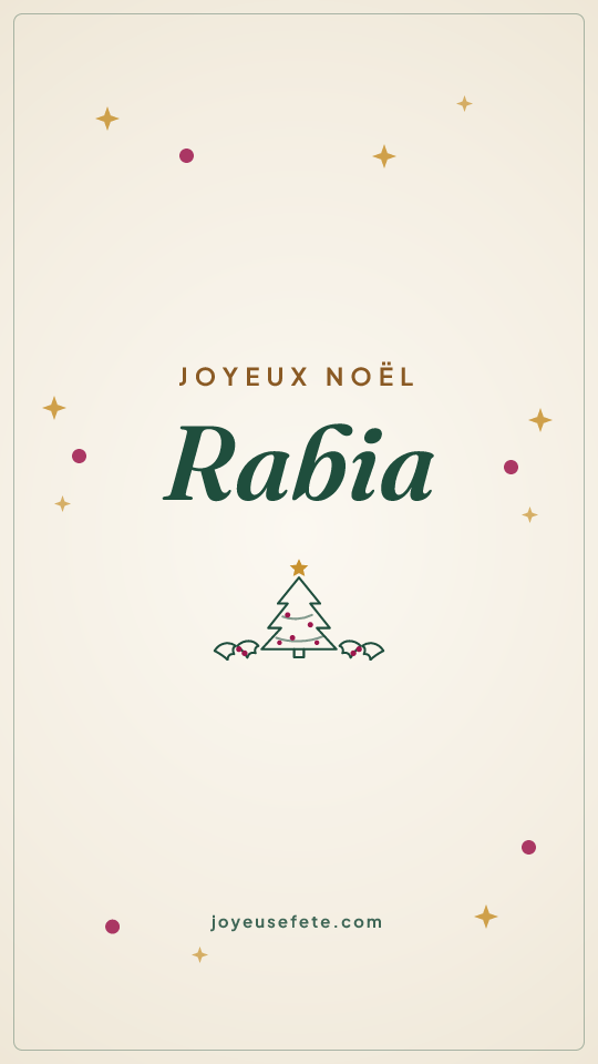 Image « Joyeux Noël Rabia » au format story