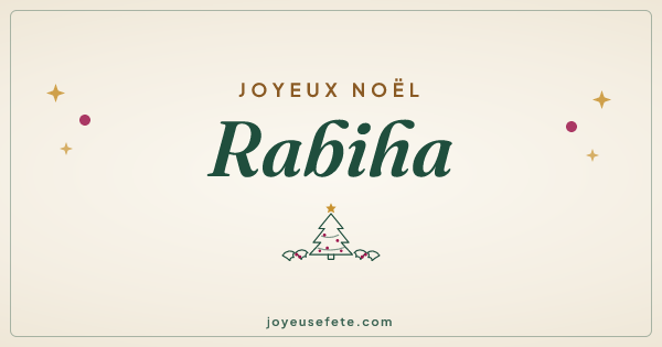 Image « Joyeux Noël Rabiha » au format large