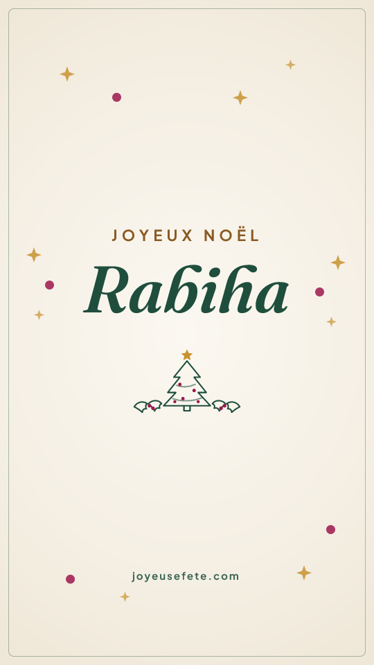 Image « Joyeux Noël Rabiha » au format story