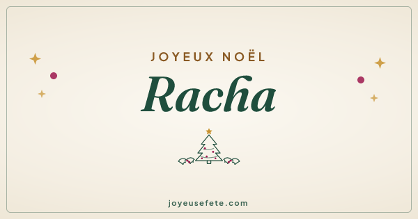 Image « Joyeux Noël Racha » au format large