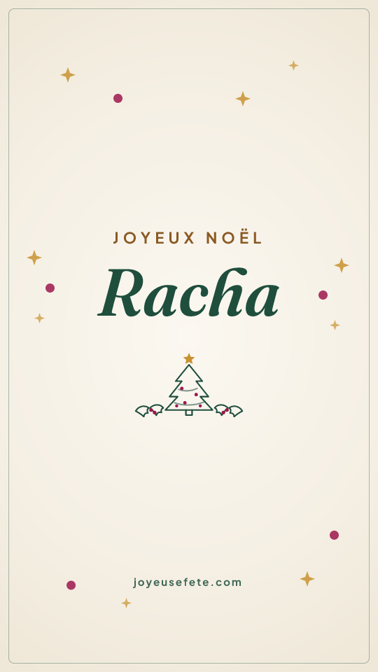 Image « Joyeux Noël Racha » au format story