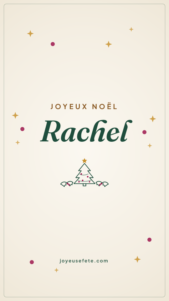 Image « Joyeux Noël Rachel » au format story