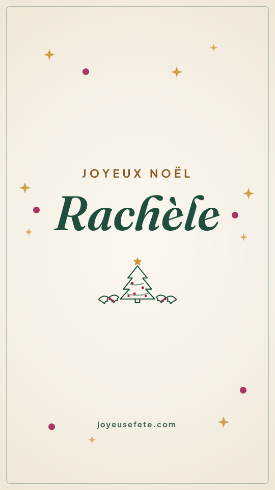 Image « Joyeux Noël Rachèle » au format story
