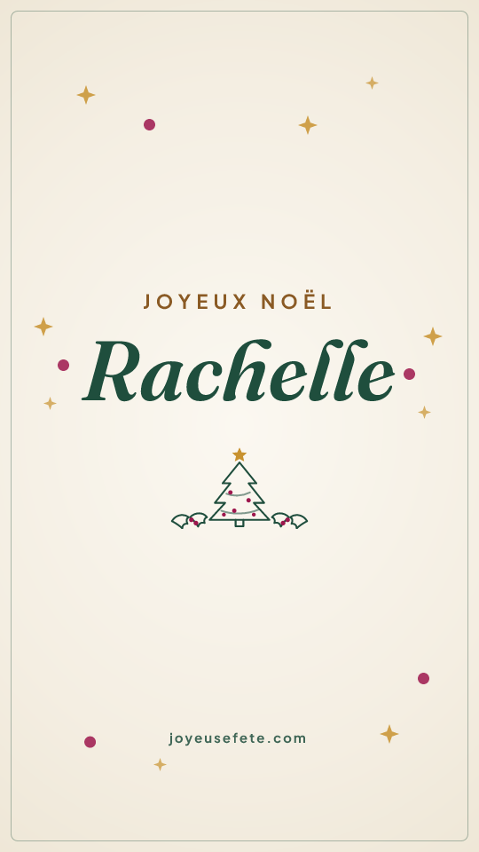 Image « Joyeux Noël Rachelle » au format story