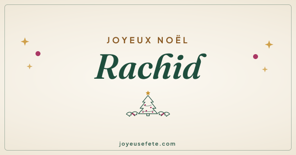 Image « Joyeux Noël Rachid » au format large