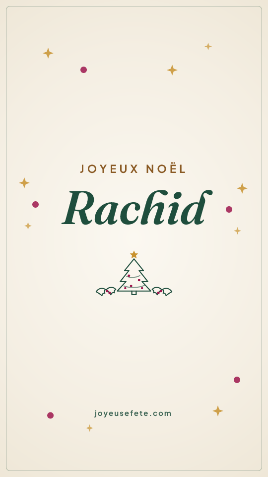 Image « Joyeux Noël Rachid » au format story
