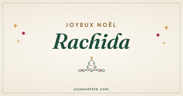 Image « Joyeux Noël Rachida » au format large