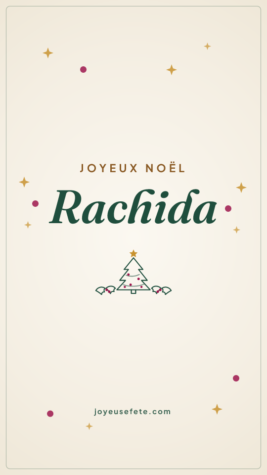 Image « Joyeux Noël Rachida » au format story