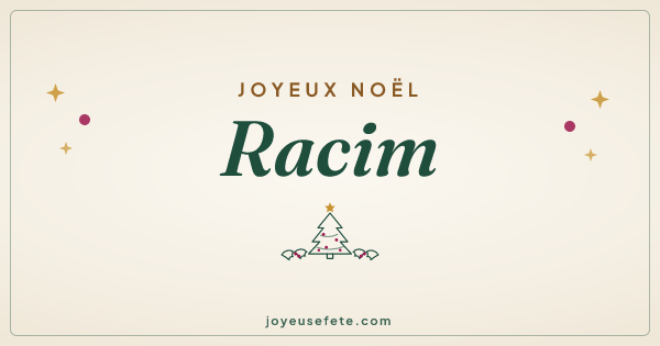 Image « Joyeux Noël Racim » au format large