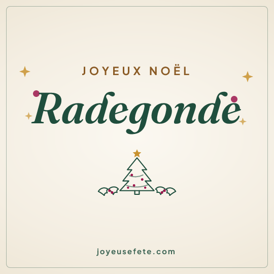Image carrée « Joyeux Noël Radegonde » pour WhatsApp