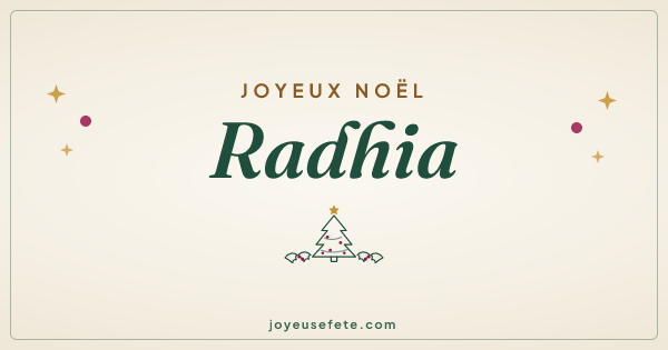 Image « Joyeux Noël Radhia » au format large