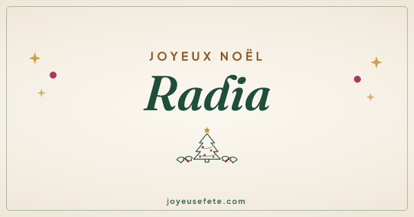 Image « Joyeux Noël Radia » au format large