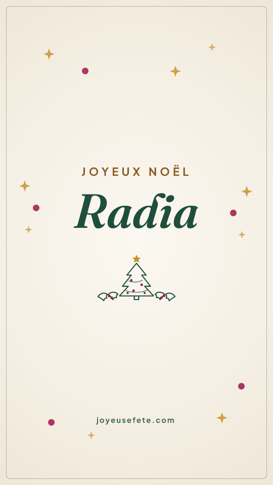 Image « Joyeux Noël Radia » au format story